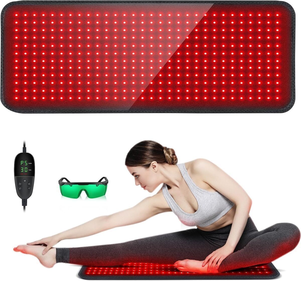 Test : thérapie par lumière rouge 360 LED, grand tampon 80x30 cm
