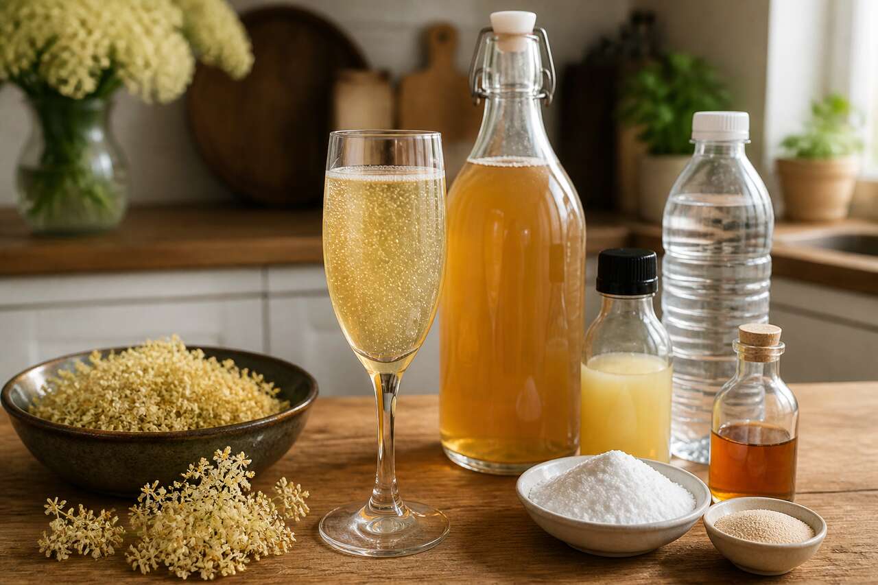 Recette du champagne des fées pétillant aux fleurs de sureau