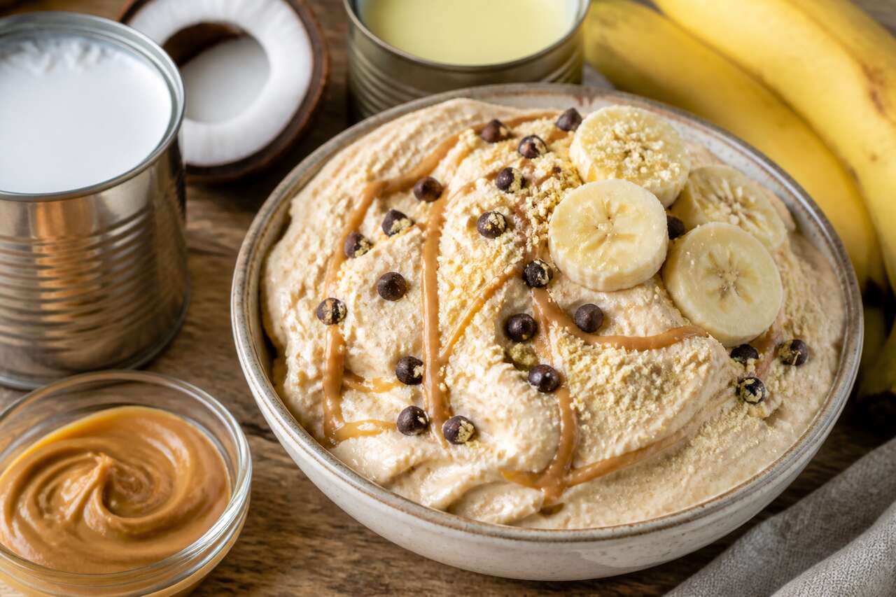 Recette de glace banane beurre de cacahuète sans sorbetière