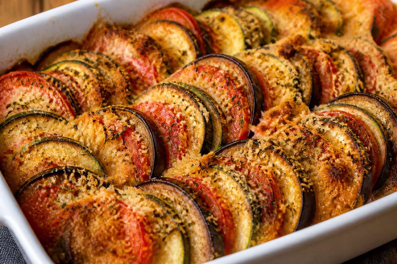 Recette du tian de légumes au parmesan