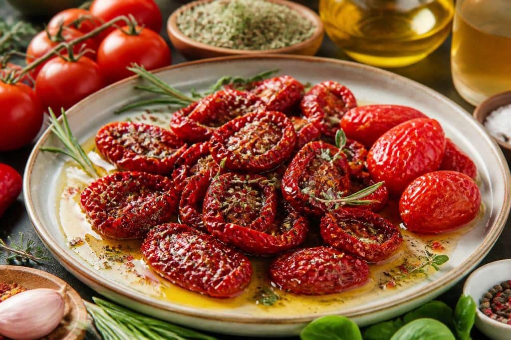 Recette de tomates séchées aux aromates maison