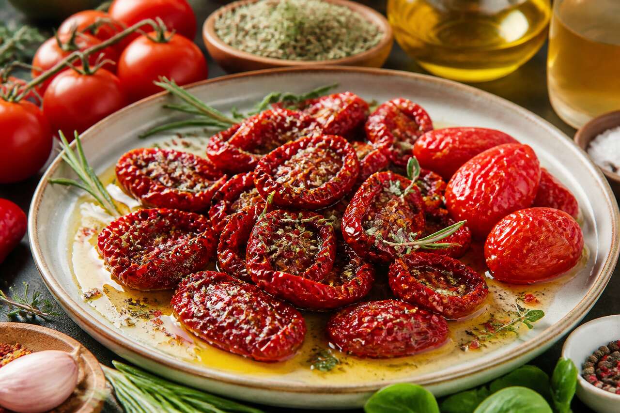 Recette de tomates séchées aux aromates maison