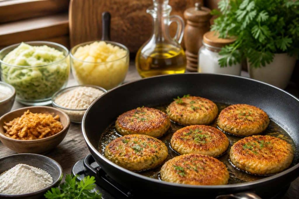 Recette facile de galettes de courgette et pomme de terre à la poêle