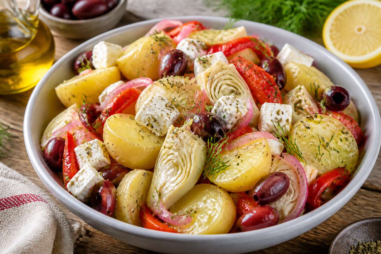 Recette de salade de pomme de terre à la grecque