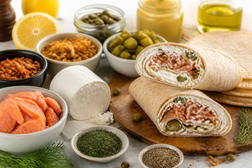 Recette de wrap au saumon et fromage de chèvre frais