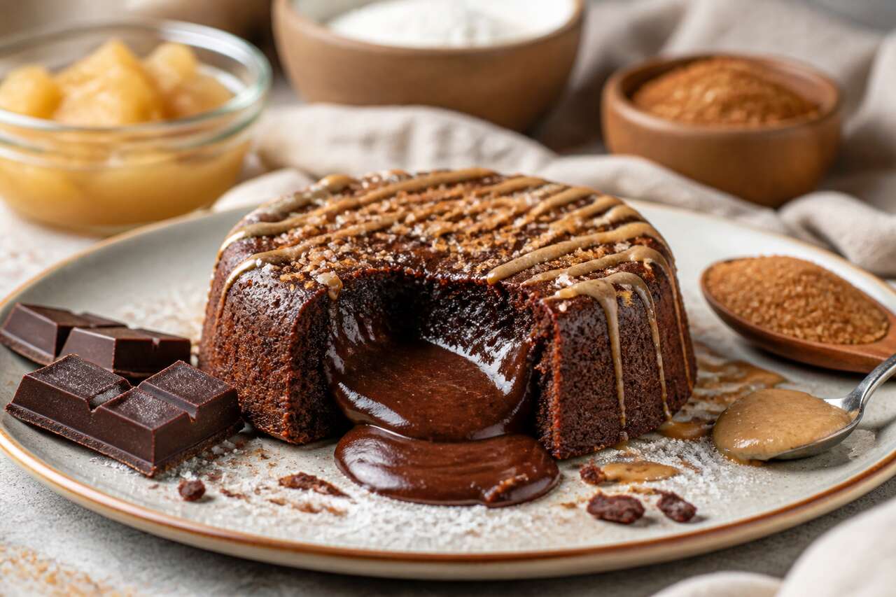 Recette du fondant au chocolat coulant healthy