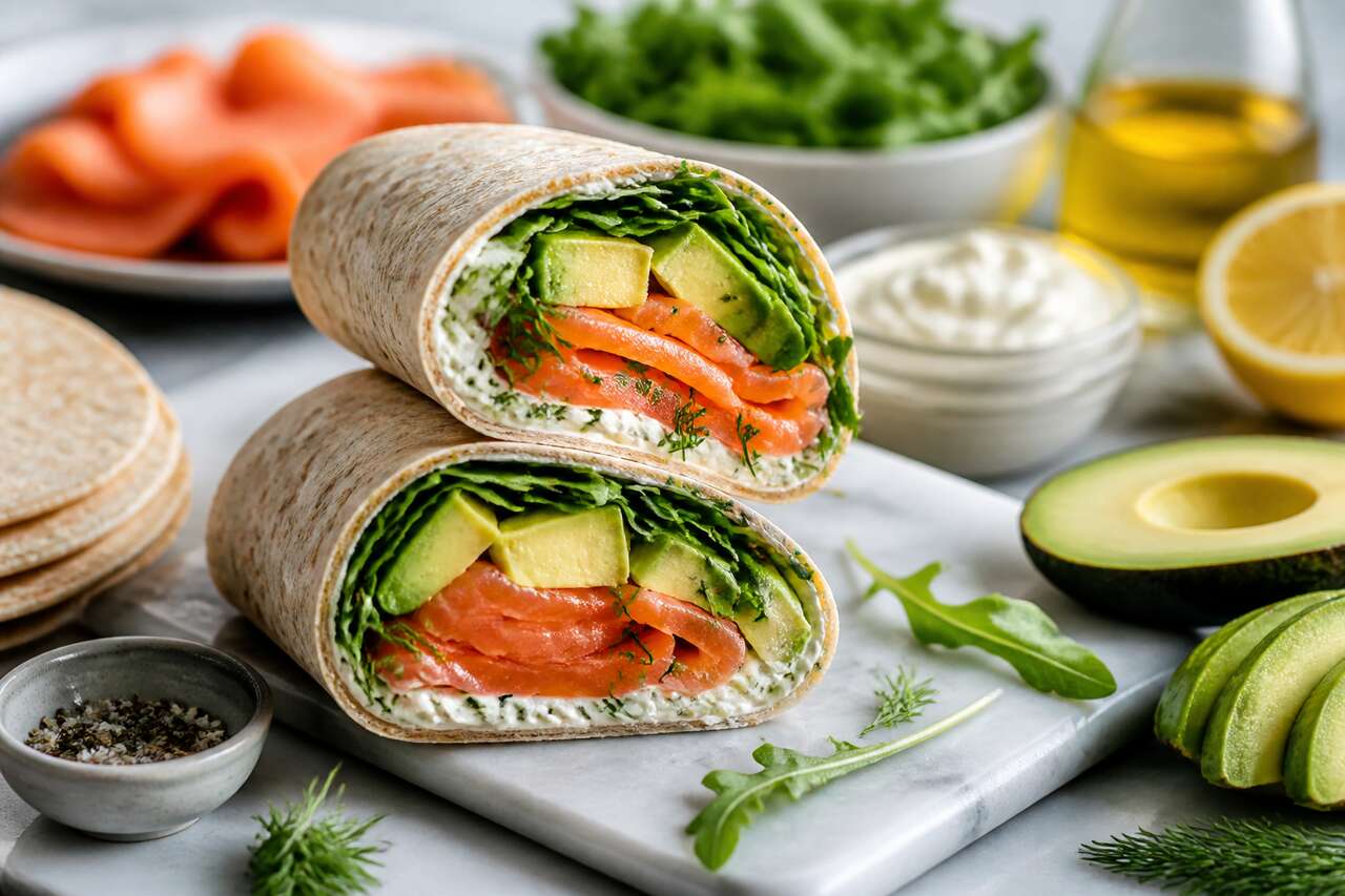 Recette de wrap avocat et saumon fumé : frais, sain et rapide