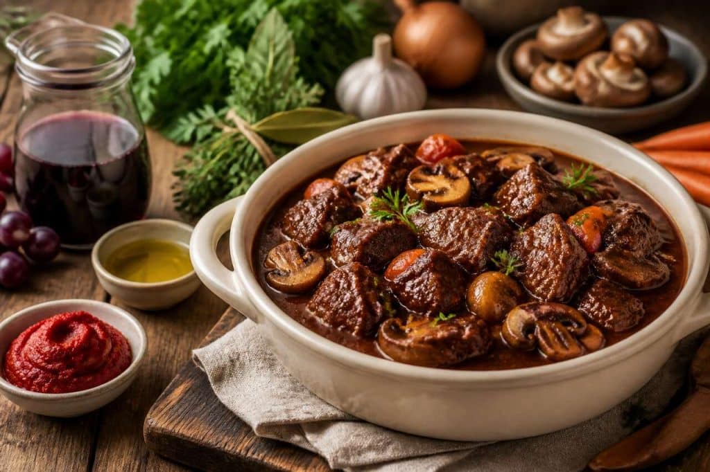 Recette facile de bœuf bourguignon sans vin