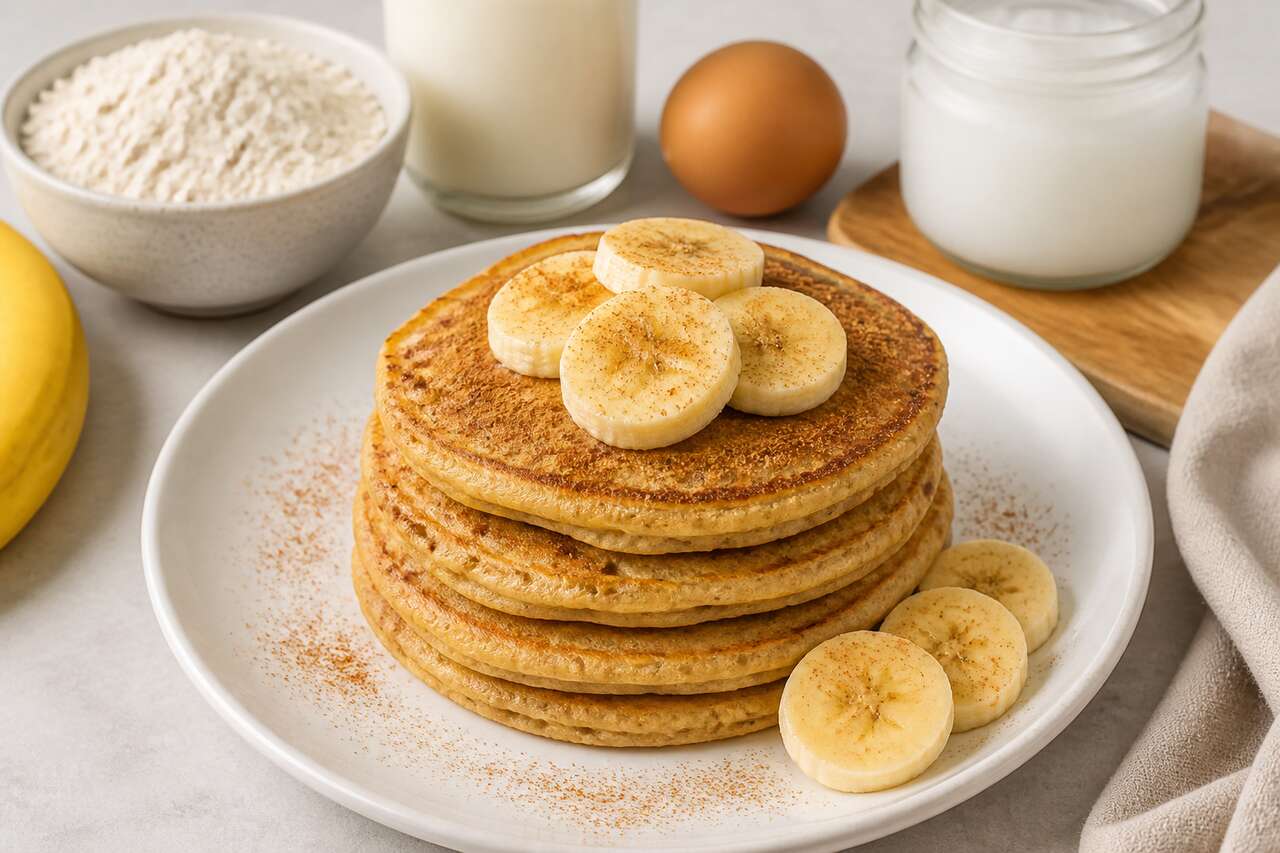 Recette de pancake à la banane healthy sans sucre ajouté