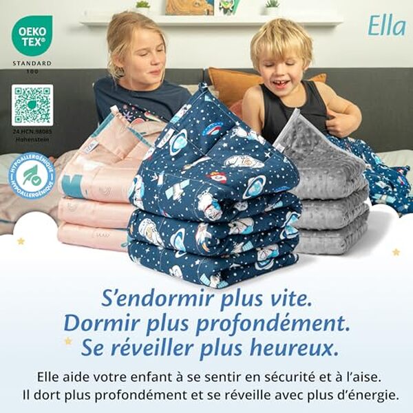 Découvrez notre test complet de la couverture lestée Ella pour enfants : efficacité, confort et bienfaits relaxants pour un meilleur sommeil et bien-être.