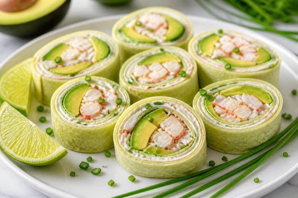 Recette de roulé wrap au crabe et avocat