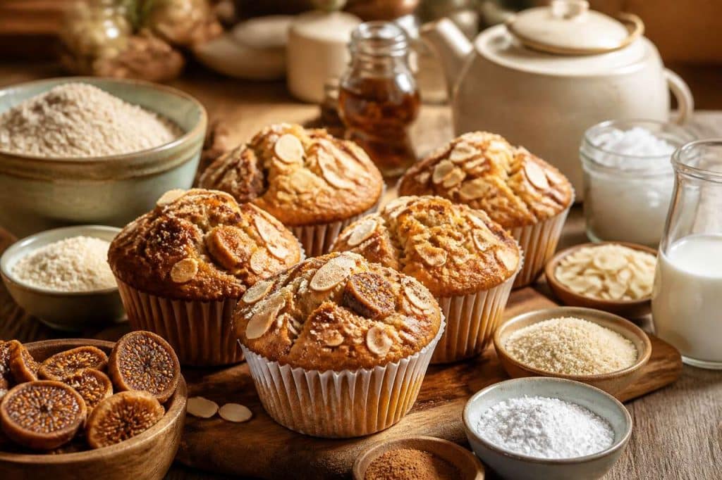 Recette de muffins figues et amandes healthy