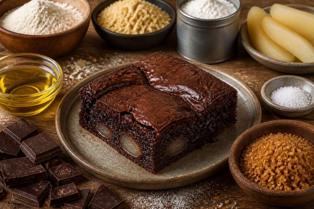 Recette de brownie à la poire sans lait