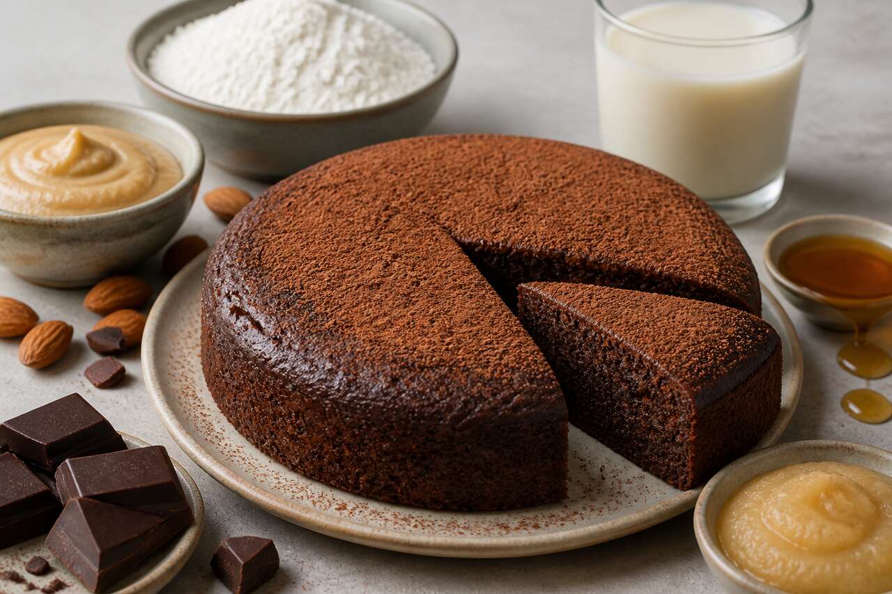 Recette du gâteau moelleux au chocolat healthy sans lactose