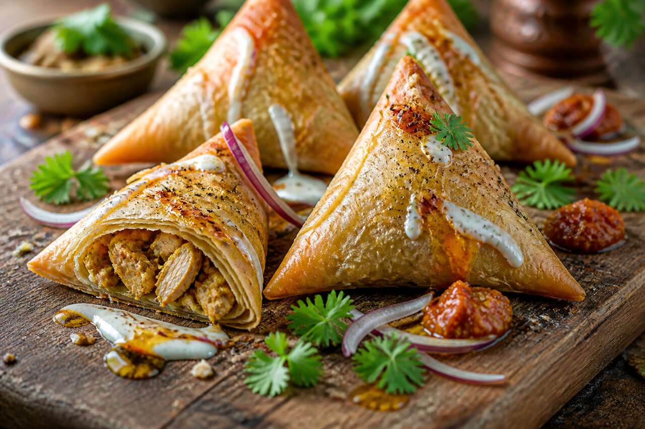 Recette de samoussas au poulet curry croustillants et savoureux