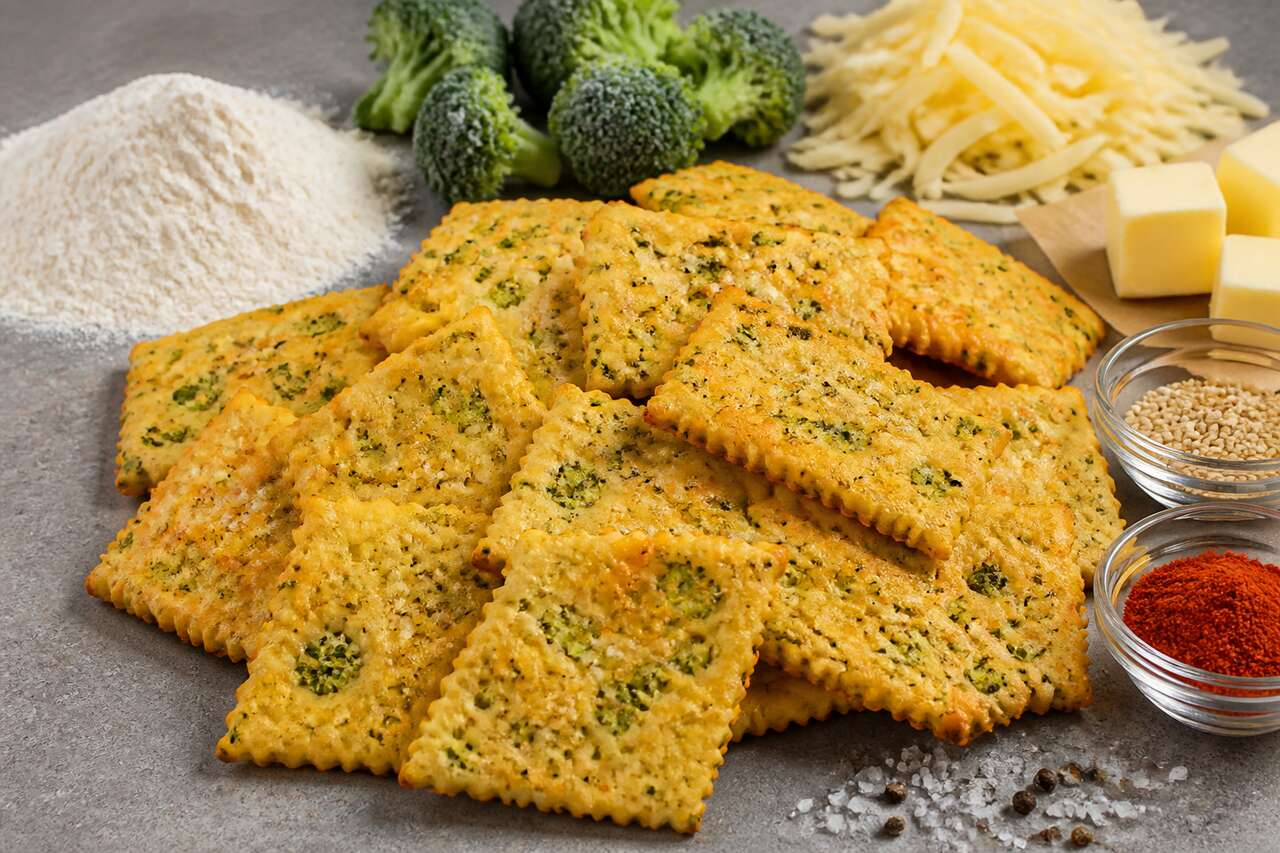Recette de crackers au fromage et brocolis