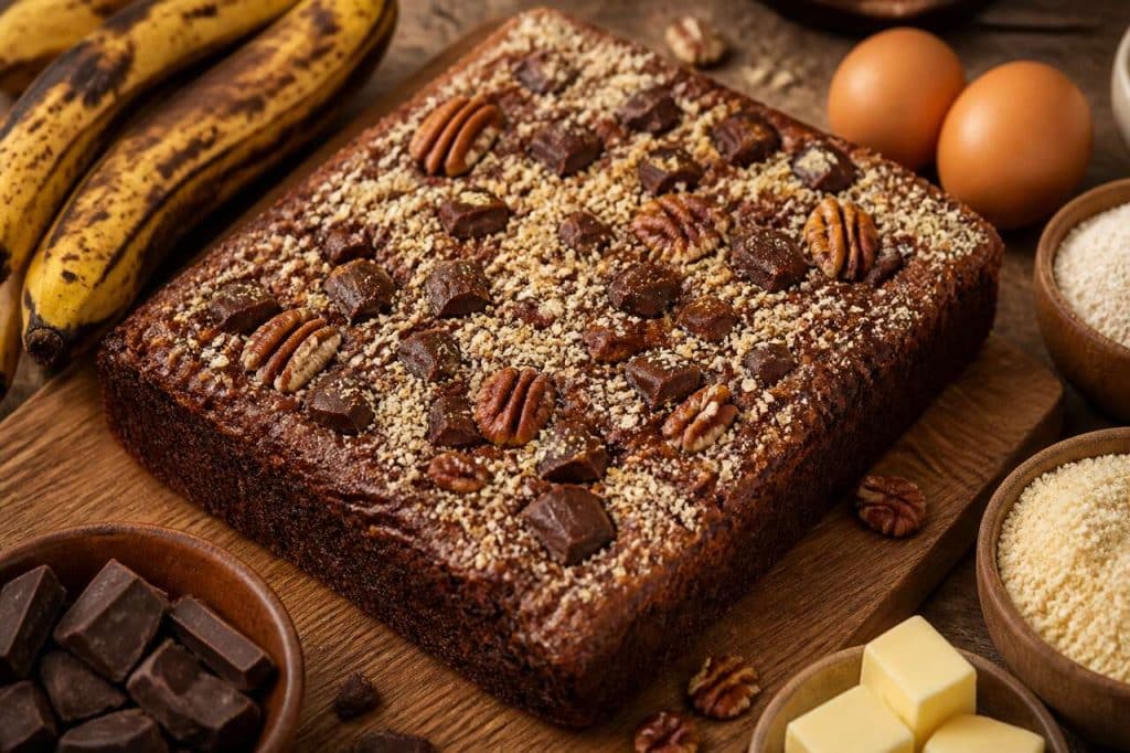 Recette de brownie à la banane sans sucre ajouté