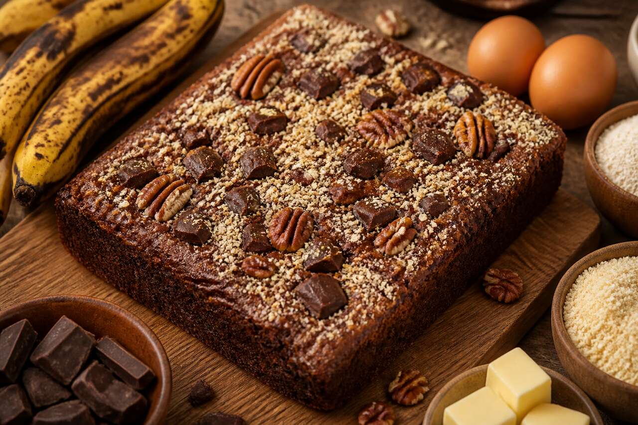 Recette de brownie à la banane sans sucre ajouté