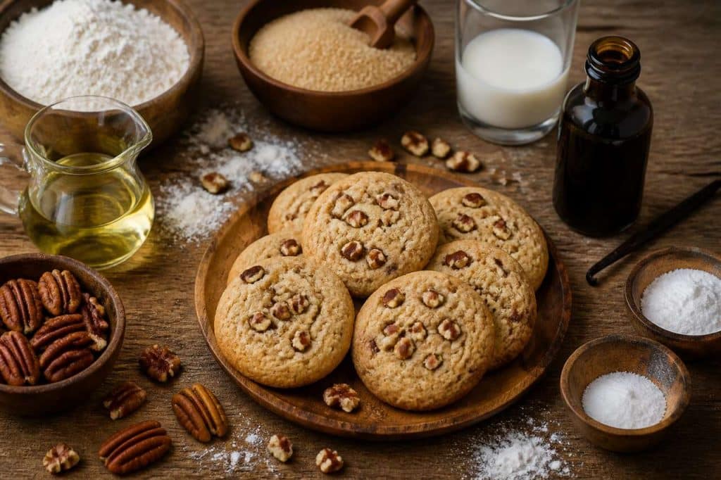 Recette de biscuits noix de pécan et vanille sans beurre