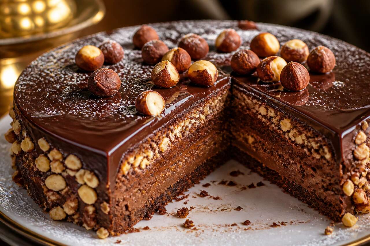 Recette de gâteau au chocolat et noisettes