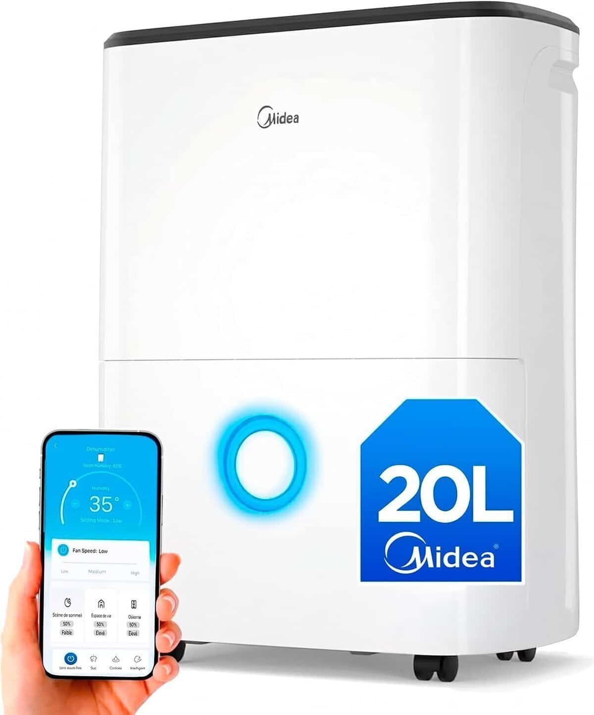 Test du déshumidificateur Midea 20L : efficacité et connectivité WiFi