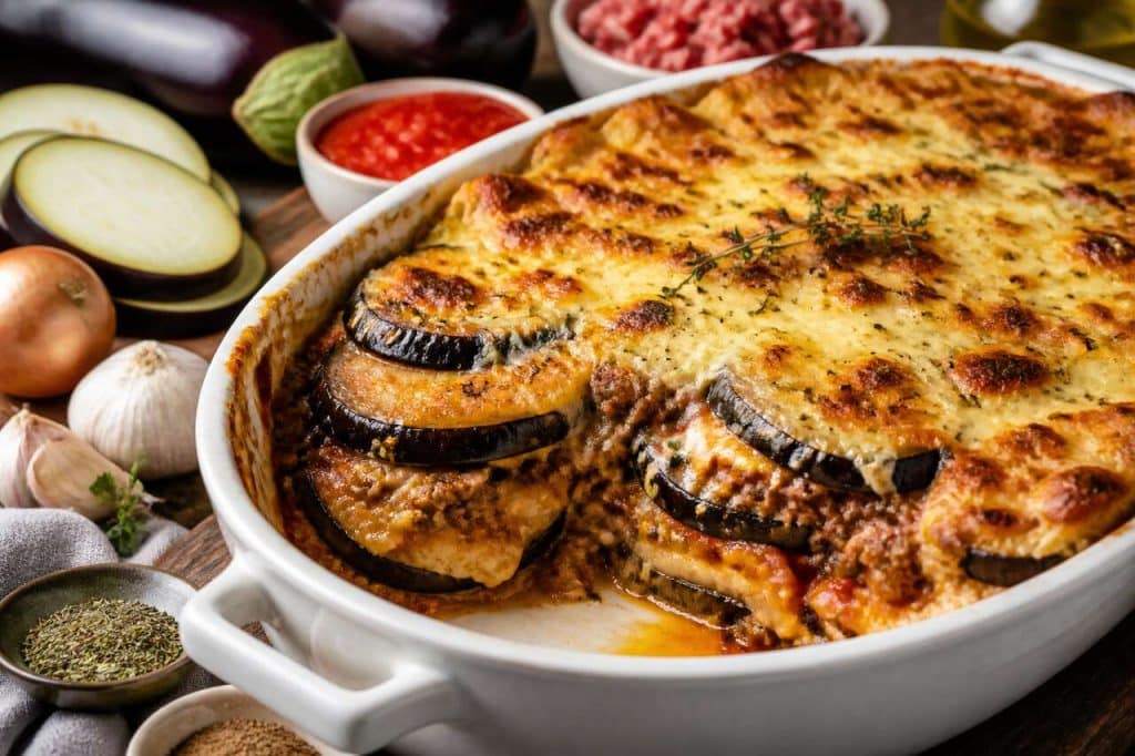 Recette du gratin d'aubergine au bœuf haché