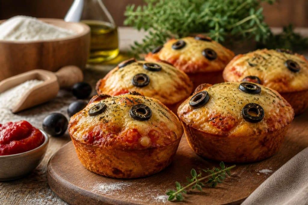 Recette de muffins salés façon pizza sans œuf