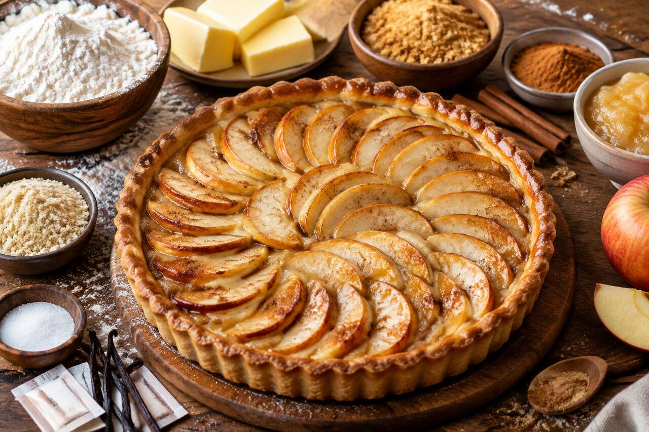Recette de tarte rustique aux pommes et à la cannelle