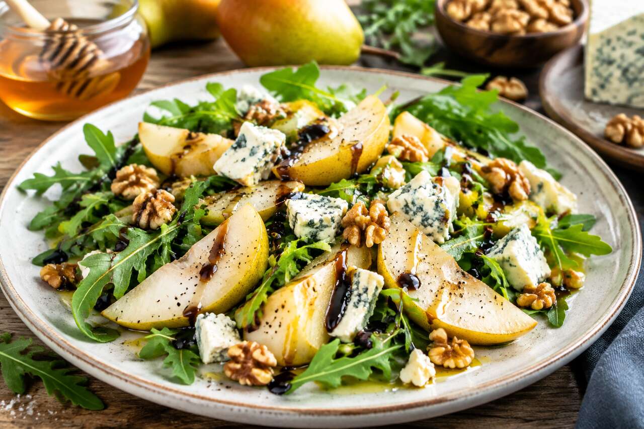 Recette de poire au miel et gorgonzola