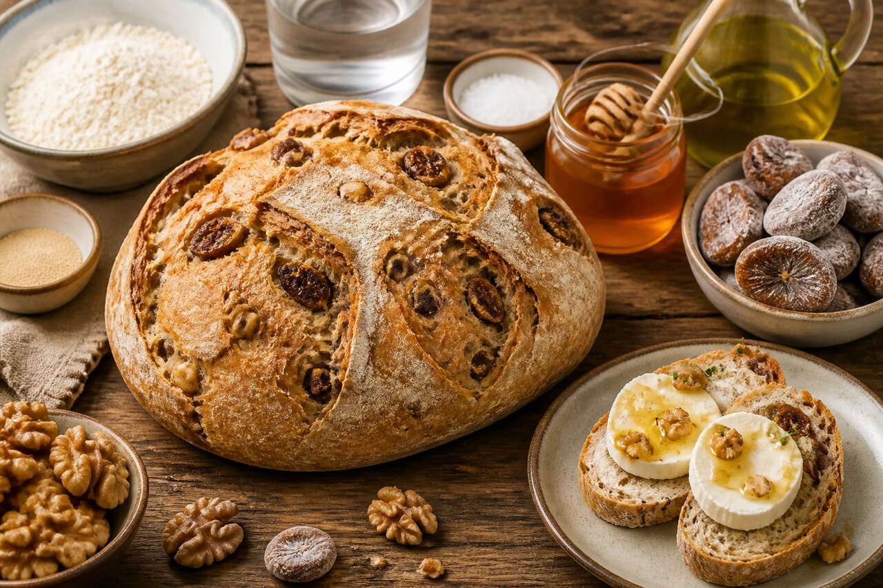 Recette de pain aux figues et noix à l'air fryer