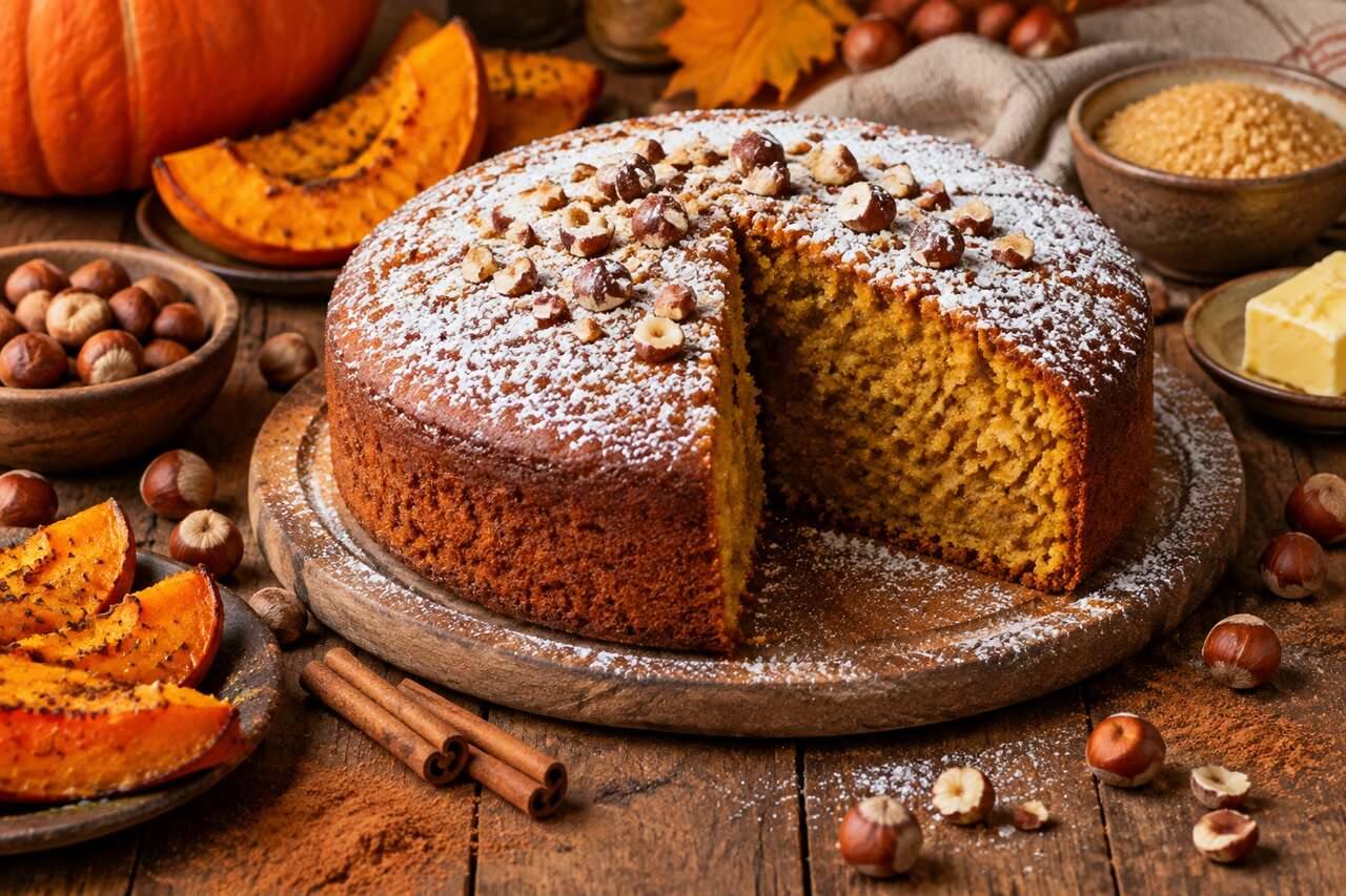 Recette de cake au potimarron et noisette moelleux et gourmand