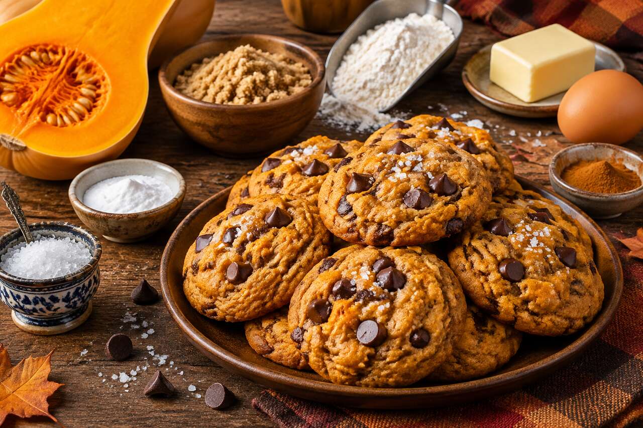 Recette de biscuits à la courge et au chocolat