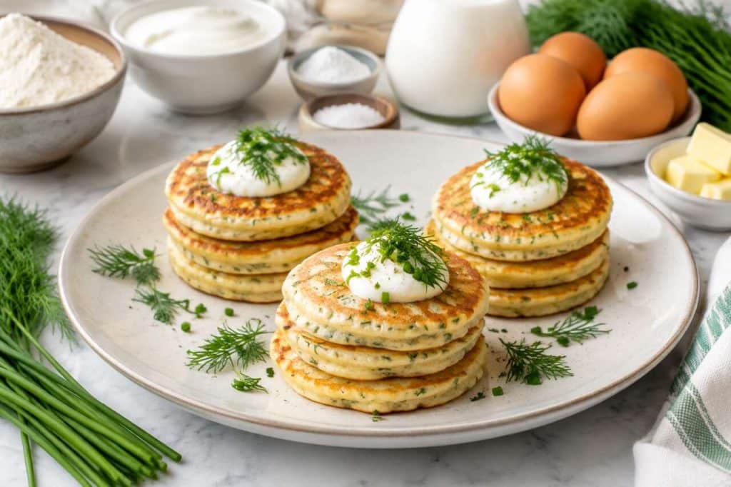 Recette de blinis au yaourt et à l'aneth
