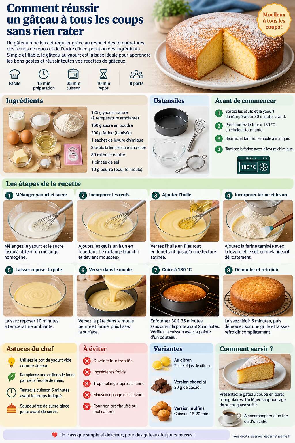 Fiche recette Comment réussir un gâteau à tous les coups sans rien rater Fiche recette Comment réussir un gâteau à tous les coups sans rien rater