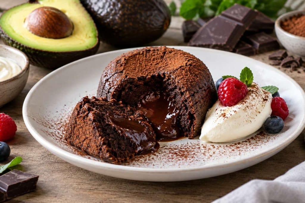 Recette du fondant au chocolat au beurre d'avocat