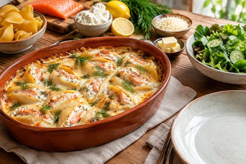 Conchiglioni farcis au saumon et ricotta : la recette facile et gourmande