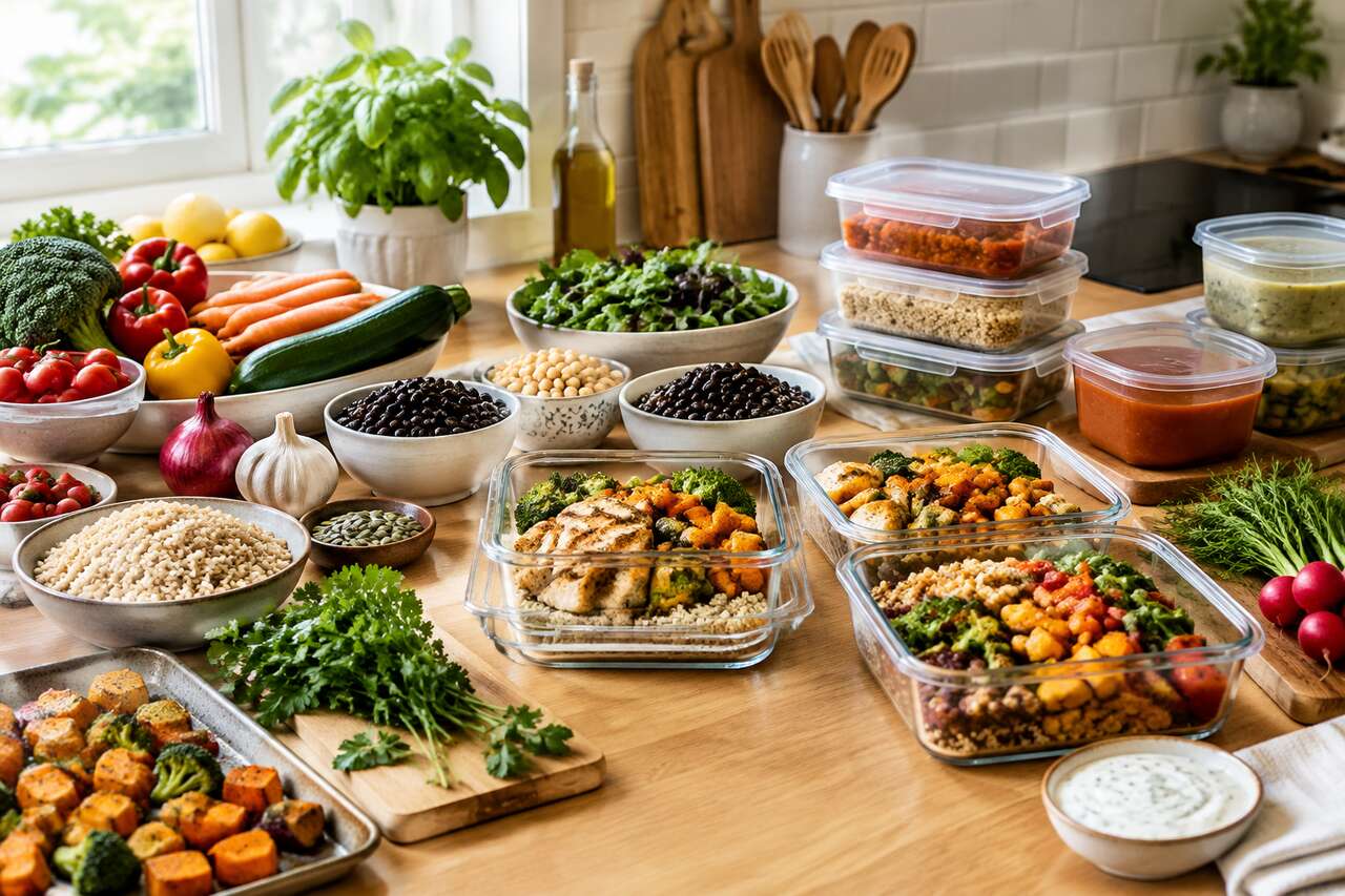 Cuisiner et conserver pour d&eacute;penser moins: batch cooking l&eacute;ger, restes et cong&eacute;lation