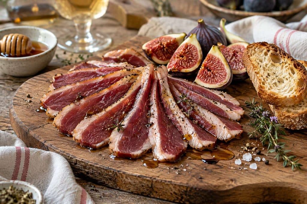 Recette de magret de canard séché au miel