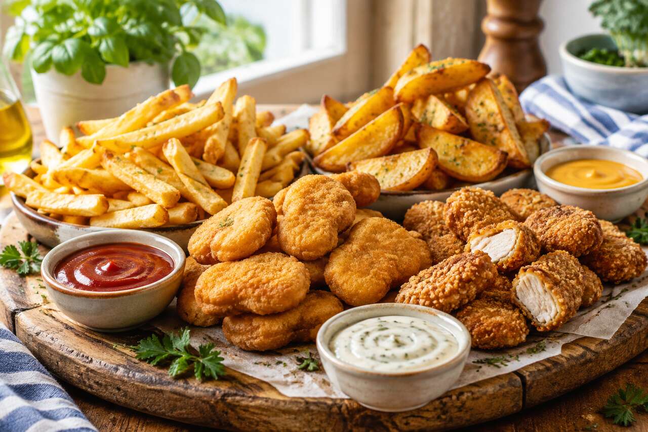 Les incontournables croustillants : frites, potatoes, nuggets et panures