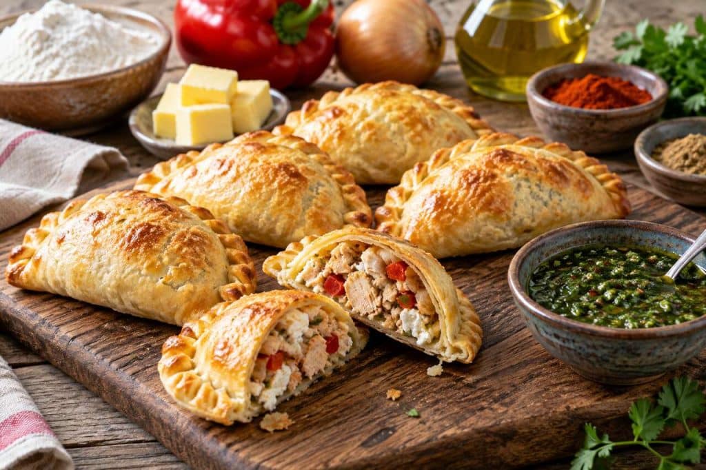 Recette d'empanadas au poulet et fromage frais