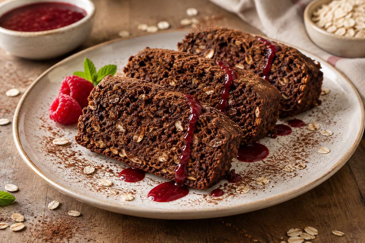 Recette de gâteau au cacao et flocons d'avoine sans beurre