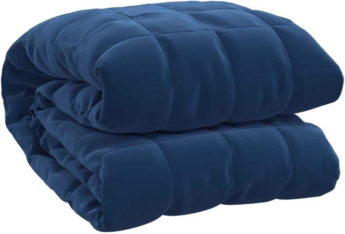 Test : couverture lestée 15 kg Bleu 220x240 cm