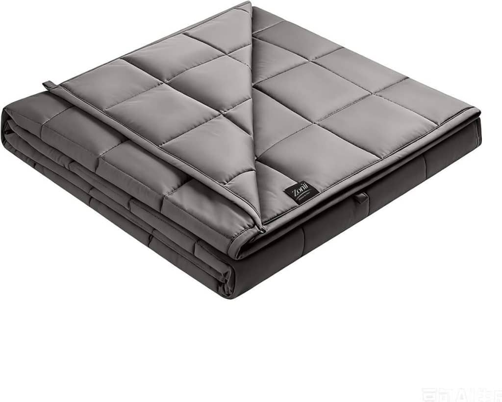 Test couverture lestée ZonLi rafraîchissante 9, 1 kg en bambou